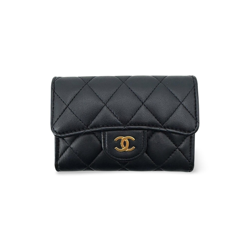 Chanel Classic Flap Card Holder Quilted Caviar